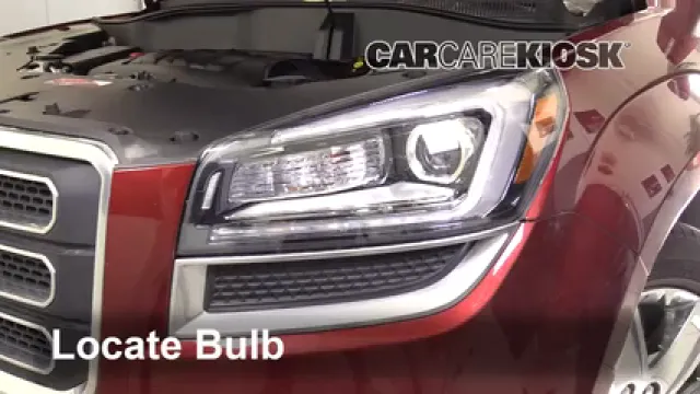 2017 GMC Acadia Limited 3.6L V6 Éclairage Feux de croisement (remplacer l'ampoule)